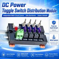 Module de distribution d'alimentation CC à 4 voies, bornier à vis pour rail DIN, fusible séparé, LED et carte de contrôle pour chaque canal