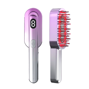 Vendita calda pettine per la crescita dei capelli rosso + blu luce con siero di importazione testa elettrica massaggiatore Anti-perdita di capelli vibrazione del cuoio capelluto massaggio pettine - Product Image 5