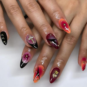 <span class=keywords><strong>Faux</strong></span> <span class=keywords><strong>ongles</strong></span> à presser Maillard Leopard, marque privée, couleur <span class=keywords><strong>bordeaux</strong></span>, courts, artificiels, tendance automne, réutilisables, fournisseur de <span class=keywords><strong>faux</strong></span> <span class=keywords><strong>ongles</strong></span> - Product Image 2