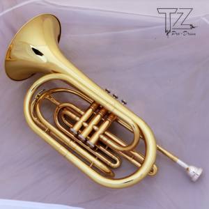 Trombón Tenor <span class=keywords><strong>de</strong></span> Latón <span class=keywords><strong>de</strong></span> Triple Válvula TZ-118 con Acabado en Laca Dorada, Tono B Bajo, <span class=keywords><strong>Llave</strong></span> Vertical <span class=keywords><strong>de</strong></span> Viaje <span class=keywords><strong>de</strong></span> Número Largo - Product Image 5