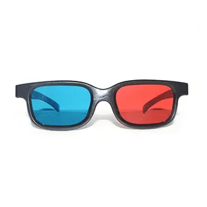 カスタムロゴファッション安いプラスチック3Dライアンメガネ赤青3D映画メガネシネマ映画用