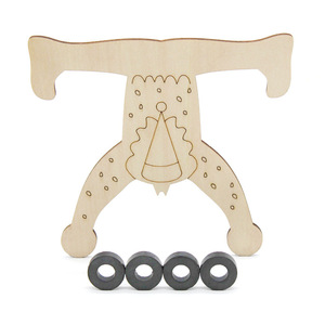 Figura acrobática de madera, Kit de bricolaje, juguete educativo de ciencia con control manual para niños de 4 a 6 años, forma de dibujos animados, educativo Unisex - Product Image 4