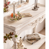 Vente en gros rétro blanc pays français Design européen Console en bois Antique Table pour salon entrée couloir