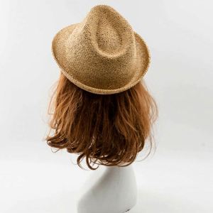 Sombrero Fedora Unisex de Paja Tejida, Estilo Simple, Casual, para Verano, Protección Solar, Tipo Panamá, para Viajes, Pesca y Actividades al Aire Libre - Product Image 4