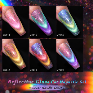 BORN PRETTY-Esmalte en Gel para <span class=keywords><strong>Uñas</strong></span>, Esmalte Magnético de Ojo de Gato, Cristal Reflectante 9D, Doble Luz, Semipermanente, 10ml - Product Image 3