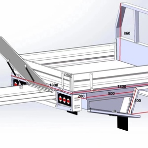 HERUI HR-UT Hot Selling Heavy-Duty Aluminium Alloy Ute Tray Pickup Truck Chassis with <b>Canopy</b> Storage Drawers Pullout Truck <b>Bed</b> - Product Image 4