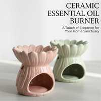 Nouveau brûleur d'huiles essentielles en céramique pour aromathérapie, porte-bougie chauffe-plat, diffuseur d'arômes décoratif