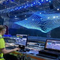 Шарик лебедки ODM Dmx512 Dmx канатический шар пиксель RGB RGBW Artnet кинетический светильник лебедка светодиодный кинетический шар для сценического зала