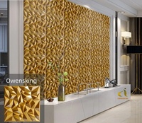 Panneau Mural PVC 3D Décoratif Ignifuge et Imperméable Motif Diamant au Design Moderne pour Intérieur