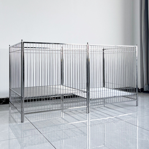 Puppies için 304 paslanmaz çelik <span class=keywords><strong>Pet</strong></span> mağaza ekran kafes düğme-kapatma çalışan yatak küçük köpekler için Teddy Bichon canlı konut - Product Image 1