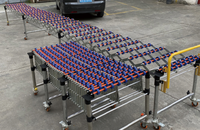 Convoyeur télescopique flexible sans alimentation électrique Fulai pour le transport de rouleaux, convoyeur télescopique pour le chargement, manutention de matériaux