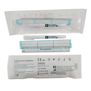 0.5-1mm single Tip <b>Purple</b> Ink Disposable Skin Marker Sterile Surgical Skin Marker <b>Pen</b> with Ruler Erasable Marking <b>Pen</b> for Medica - Product Image 2