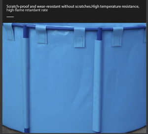 Aquacultuur Met Behulp Van China Verplaatsbare Pvc Plastic Landbouw Blauwe Capaciteit Aquaria & Accessoires Duurzame Plastic Koi Visvijver - Product Image 6