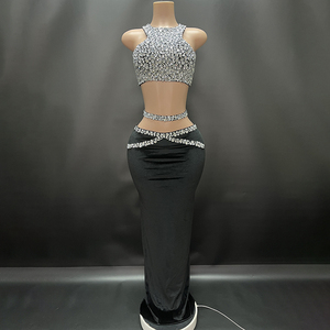 Novance Y3979 Prodotti di Punta 2024 Abiti da Ballo di Lusso Sexy Senza Maniche <span class=keywords><strong>Abbigliamento</strong></span> <span class=keywords><strong>Formale</strong></span> con Strass da Donna per Feste di Compleanno - Product Image 1