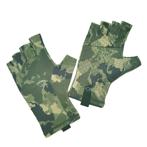 guantes para pesca UPF UV 50+ OEM Spring Summer Short half Finger fingerless sailing Sun custom Fishing Gloves