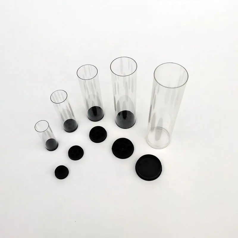Custom Transparent Clear Empty Eco Friendly Round Square PC Plastic Clear Tube Packaging for Gift