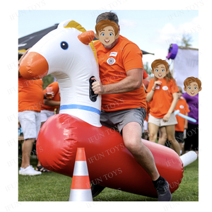 Jeu de construction d'équipe en plein air jeu de saut gonflable <span class=keywords><strong>Pony</strong></span> Hop Race pour enfants et adultes - Product Image 1