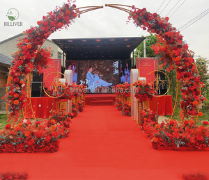 Étagère en arc de mariage en fer forgé pelouse extérieure décoration de mariage étagère en arc - Product Image 1