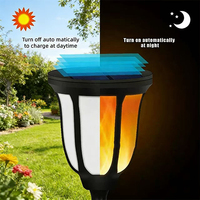 Applique Murale Solaire Haute Luminosité 3 Options de Montage Lampes Torches Solaires Étanche IP65 pour Jardin, Cour, Pelouse, Allée et Aménagement Paysager