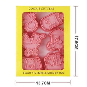 6 Cái/bộ Cookies Cutter Bé Tắm Biscuit Khuôn Fondant Cutter Dập Nổi <span class=keywords><strong>Sugarcraft</strong></span> Tráng Miệng Baking Phụ Kiện Cookie Khuôn - Product Image 2