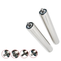 01WR25 Diamètre 25mm Poulie de renvoi en acier inoxydable Rouleau de convoyeur en acier sans puissance Ligne de production Bande transporteuse