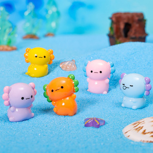 Statuetta in Resina di Axolotl Retrò e Carina per Villaggi Natalizi, Miniature di Animali per Decorazioni Fai-da-Te e Giardini Fatati - Product Image 4