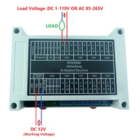 Module de relais de commutateur IO sans fil 8CH 433M Lora Remote Controller Feedback pour Smart Home PTZ