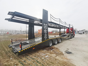 Porte-voitures à deux étages, 3 essieux, semi-remorque, <span class=keywords><strong>camion</strong></span> en acier pour le transport de voitures - Product Image 3