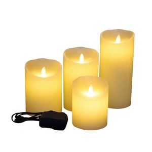 Trío de Velas LED Recargables con Brillo Continuo y Puntas Onduladas para un Ambiente Duradero Durante Toda la Noche, Vela LED de Parafina - Product Image 6