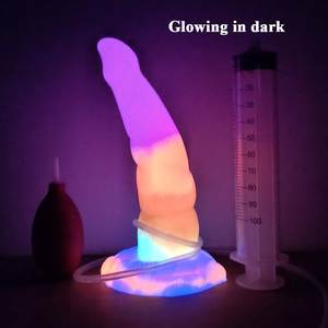 Faak leuchtend ejakulieren Penis Wassers pray realistische bunte Silikon Spritz <span class=keywords><strong>dildo</strong></span> benutzer definierte - Product Image 3