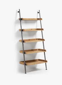 Estante de escalera de 5 niveles para muebles de nuevo diseño, estante de exhibición inclinado, librería de madera maciza, estante de almacenamiento de escalera alta - Product Image 2