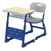 Ensembles de tables et chaises d'école individuels, bureaux d'école réglables en hauteur