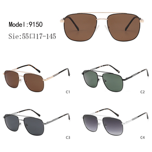 Gafas de Sol Ovaladas Estilo Piloto, Montura Metálica Completa, Lentes Polarizadas Marrones, Protección UV400, Unisex, para Exteriores - Product Image 3