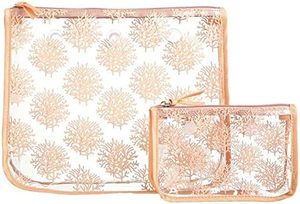 Custom Logo PVC Waterproof Clear <b>Makeup</b> Bag Girl Pink Transparent Toiletry Portable Beach Bathroom Cosmetic Bag Set - Product Image 5