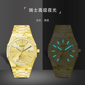 1Customized Luxury Stainless Steel Miyota <b>Automatic</b> Mechanical Water Resistant <b>Chronograph</b> Men's Watch Pointer Dial 20mm Band - Product Image 2