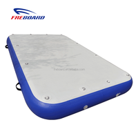 Plateforme flottante gonflable personnalisée d'usine OEM, quai de yacht, île de loisirs, pêche en mer/natation, matériau PVC, 100-500 kg