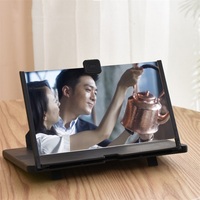 Loupe d'écran de téléphone portable 12/10/12 pouces, support d'amplification vidéo 3D pour jeux de films, support de bureau pliable pour téléphone