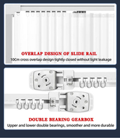 Moteur de rideaux électriques intelligents avec WiFi et Zigbee, application et télécommande, compatible assistant vocal, rail réglable