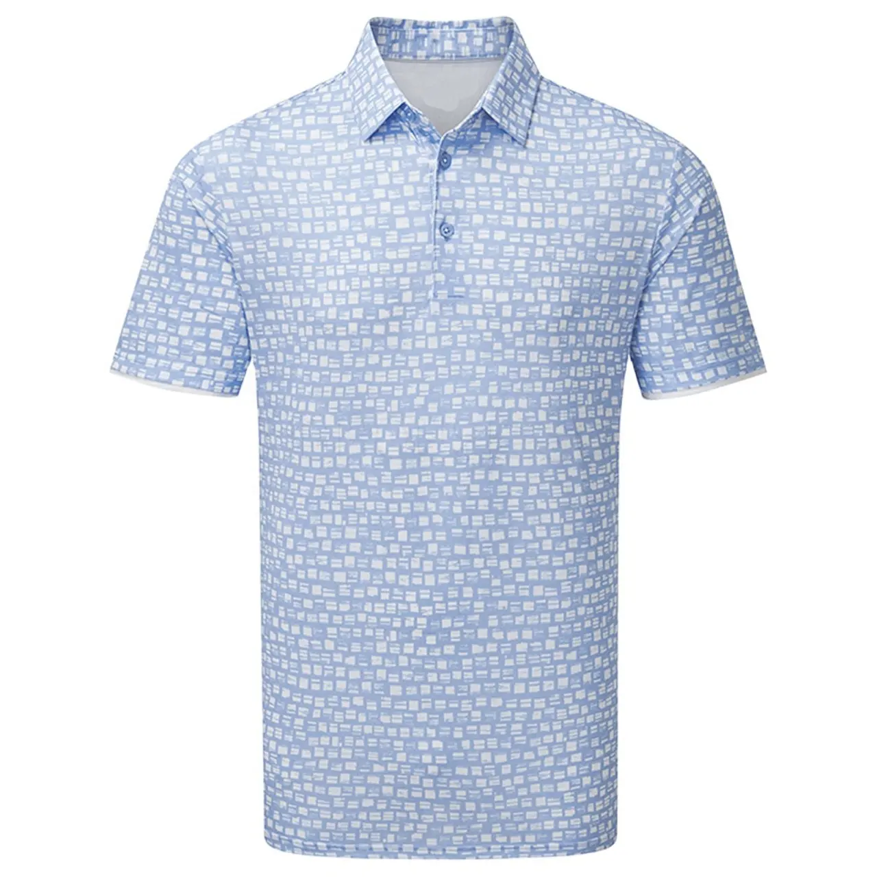 Polo de golf à motif pour hommes Vêtements de golf en polyester et spandex évacuant l'humidité de haute qualité Chemises pour hommes extensibles dans 4 sens