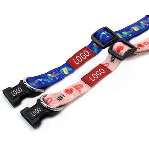 Pet <span class=keywords><strong>Collar</strong></span> Hersteller Personal isierte Farbe Haustiere Halsbänder Print <span class=keywords><strong>Cat</strong></span> Guangdong Neueste Niedrige Preis Bunte Nylon Custom Logo RIBBONS - Product Image 4