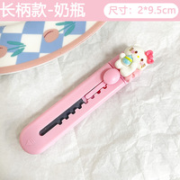 Couteau utilitaire rétractable rose mignon, portable pour l'ouverture de colis, la découpe de papier et le scrapbooking pour étudiants