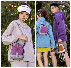 กระเป๋าสะพายข้างกลางแจ้งสีใหม่แบบบล็อกสีอเนกประสงค์แบบใช้คู่กันได้พร้อมซิปกันน้ำ กระเป๋าสะพายข้างผู้ชายสุดหรู - Product Image 5