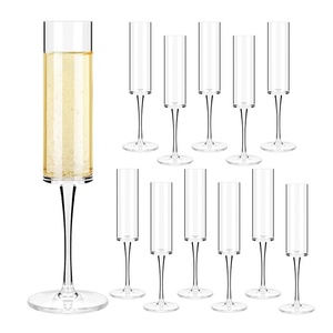 Verre à Champagne Acrylique Créatif en Plastique à Pied Haut Verre à Cocktail Transparent Anti <span class=keywords><strong>Goutte</strong></span> Tasse à <span class=keywords><strong>Eau</strong></span> Robuste - Product Image 4