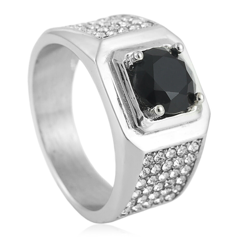 Silver Black Stone