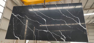Hzx Trung Quốc Nhà máy cung cấp calacatta Đen Đá Thạch Anh tấm 1.8cm & 2cm giá rẻ thiết kế đá nhân tạo - Product Image 4