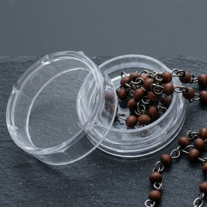 Plastic Mini Prayer Beads Empty Packaging <b>Box</b> Round Jewelry <b>Box</b> 3.5*3.5Cm Clear Plastic Storage Container <b>Mixed</b> Images for Gifts - Product Image 3