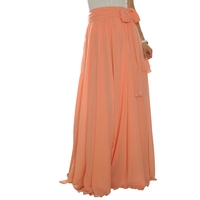 Femmes OEM Bohème Chiffon Sol Maxi Jupe Longue Vintage Taille Haute Plage Plissée pour Musulman Arabe