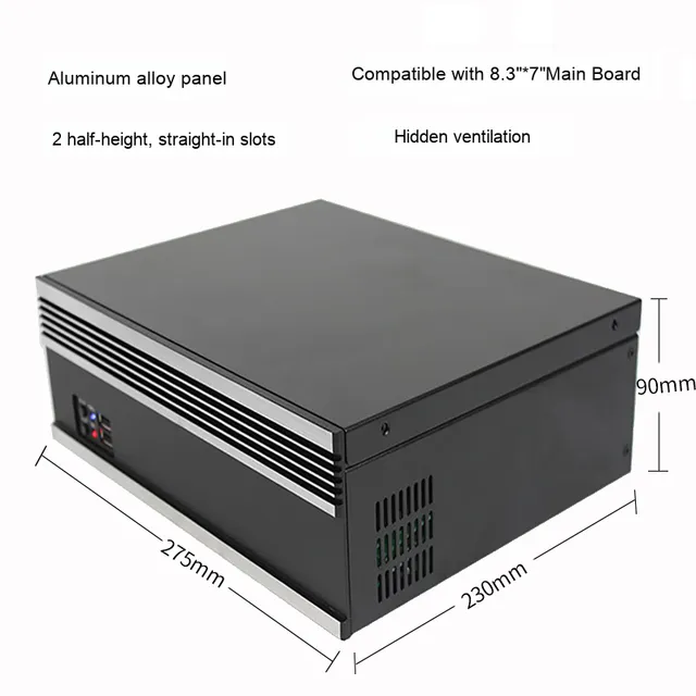 Multi-Port ITX Mini Case Industrial Control FLEX Power Supply Wall-Mounted Embedded Rack 2 Server in Stock