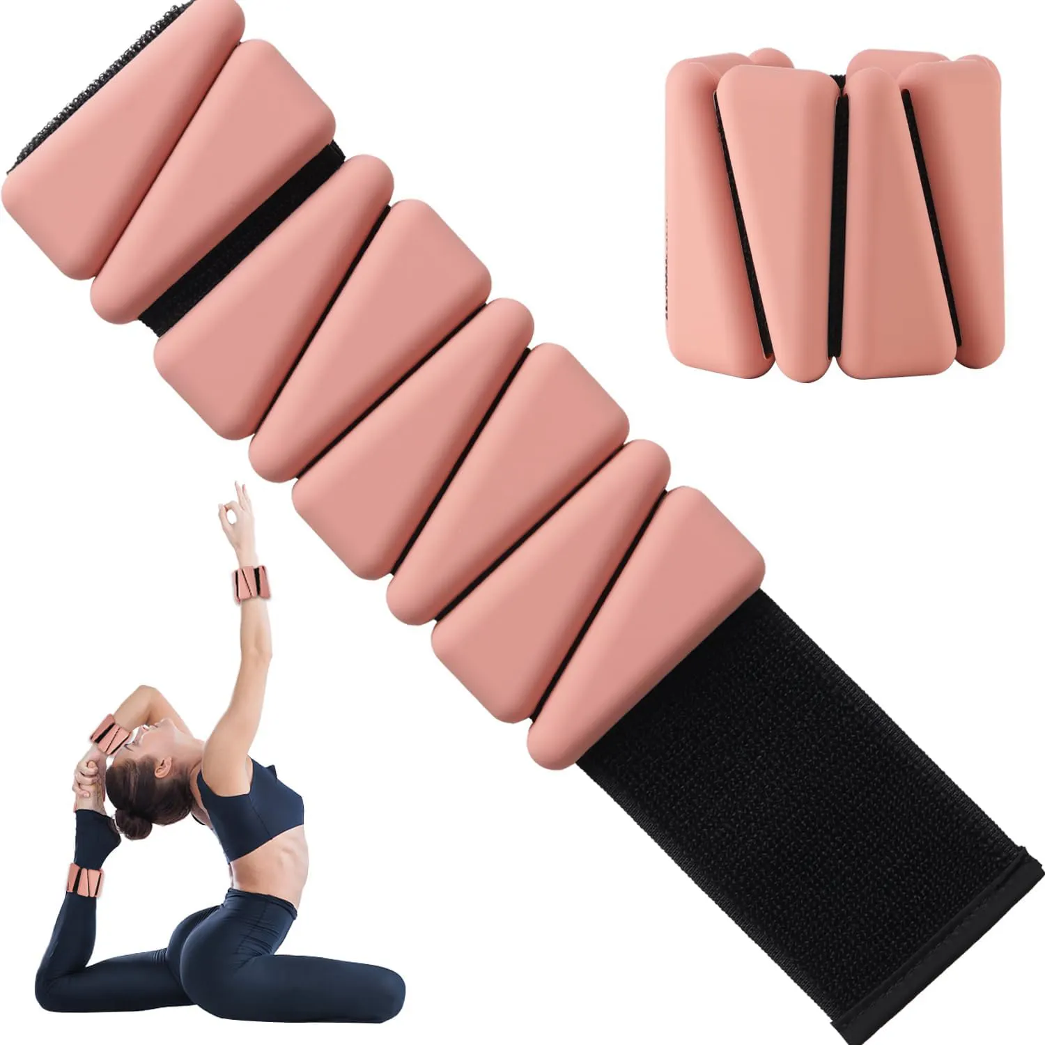 Outdoor Home Gym 2LB cinturino regolabile braccialetti indossabili in Silicone per polsi pesi alla caviglia per l'allenamento della forza