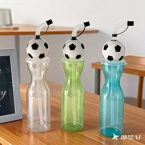 Bicchiere in Plastica per Feste con Coperchio a Tema Calcio - Product Image 3